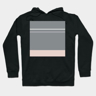 A well-made customization of Alabaster, Philippine Gray, Silver and Light Grey stripes. Hoodie